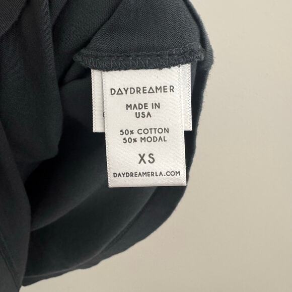 Daydreamer x Free People Rolling Stones Leopard Tongue Tee in Ash - Picture 6 of 7